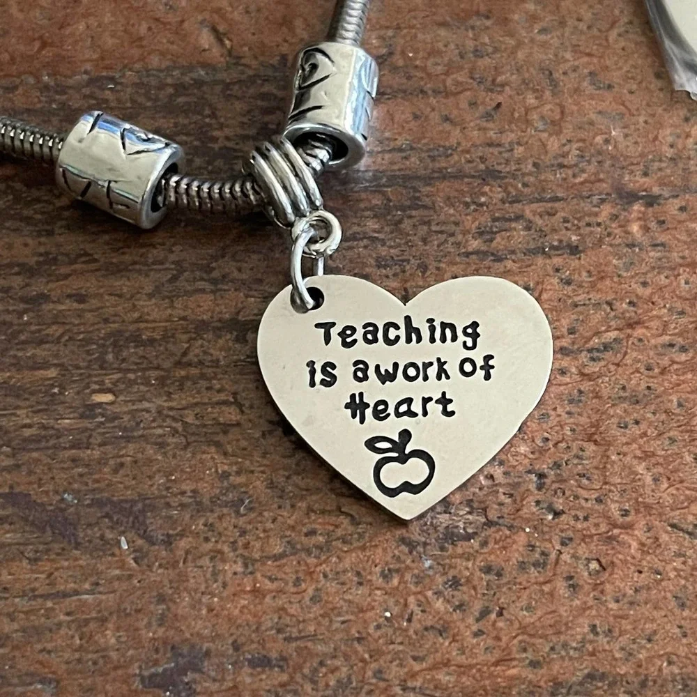 Teacher Gift Charm Bracelets Lot of 02
